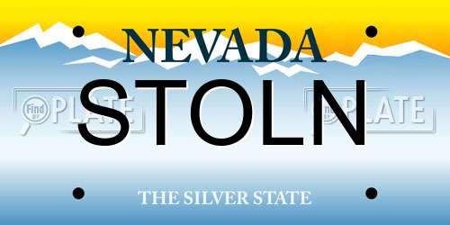 STOLN Nevada License Plate