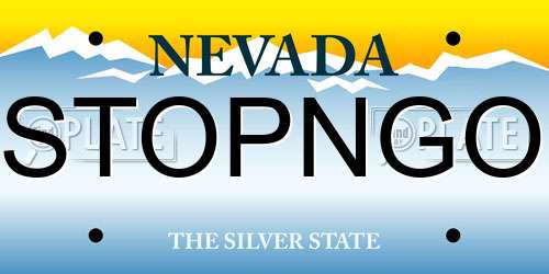 STOPNGO Nevada License Plate