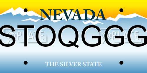 STOQGGG Nevada License Plate
