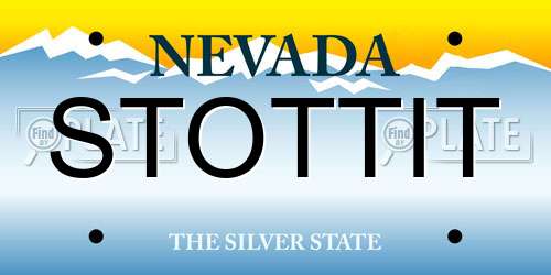 STOTTIT Nevada License Plate