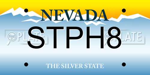 STPH8 Nevada License Plate