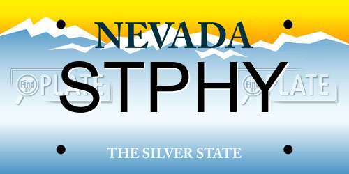 STPHY Nevada License Plate