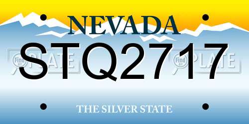 STQ2717 Nevada License Plate