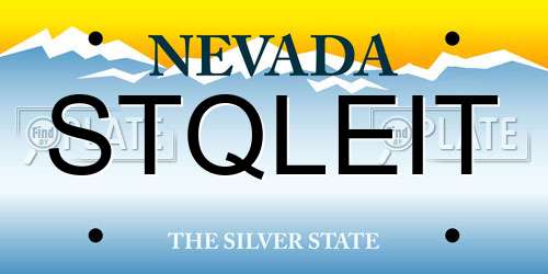 STQLEIT Nevada License Plate