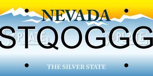 STQOGGG Nevada License Plate