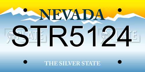 STR5124 Nevada License Plate