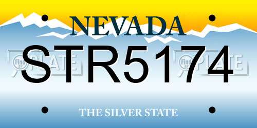 STR5174 Nevada License Plate