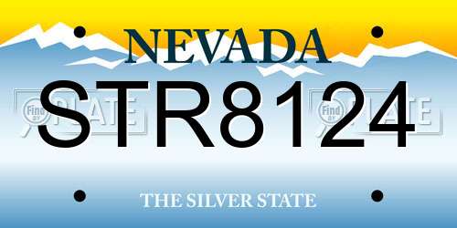 STR8124 Nevada License Plate
