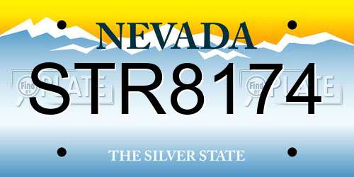 STR8174 Nevada License Plate