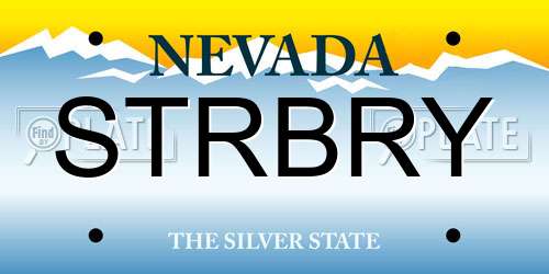 STRBRY Nevada License Plate