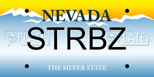 STRBZ Nevada License Plate
