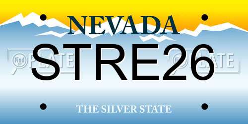 STRE26 Nevada License Plate