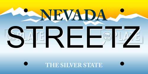 STREETZ Nevada License Plate