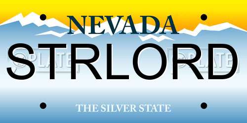 STRLORD Nevada License Plate