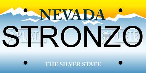 STRONZO Nevada License Plate