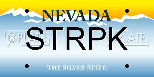 STRPK Nevada License Plate