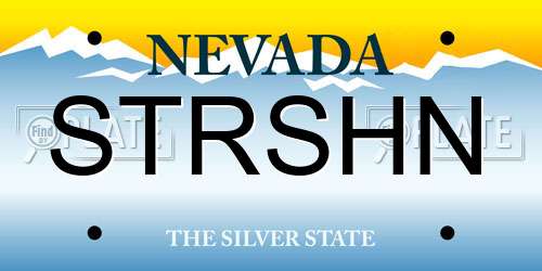 STRSHN Nevada License Plate