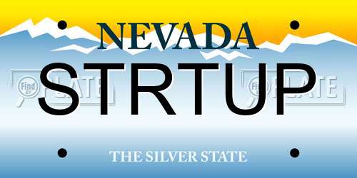 STRTUP Nevada License Plate
