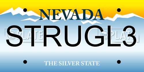 STRUGL3 Nevada License Plate