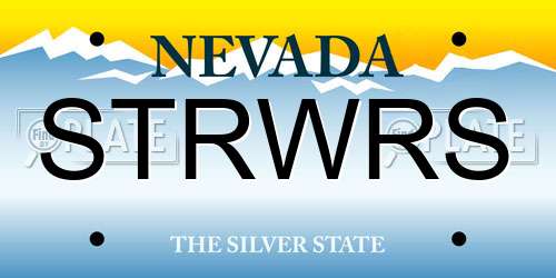 STRWRS Nevada License Plate