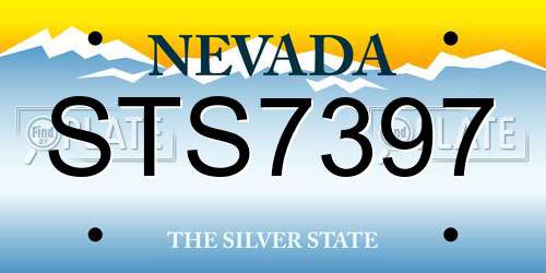 STS7397 Nevada License Plate