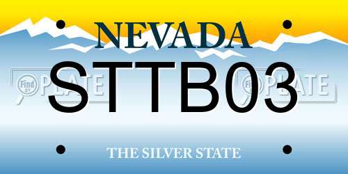 STTB03 Nevada License Plate