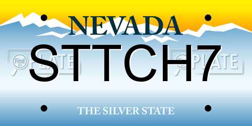 STTCH7 Nevada License Plate