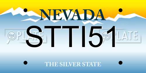 STTI51 Nevada License Plate
