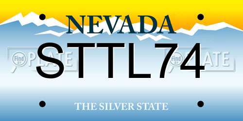 STTL74 Nevada License Plate