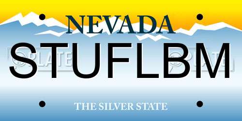 STUFLBM Nevada License Plate