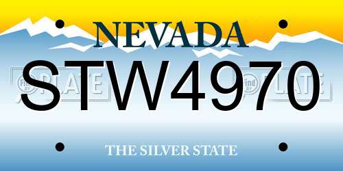 STW4970 Nevada License Plate