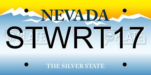 STWRT17 Nevada License Plate