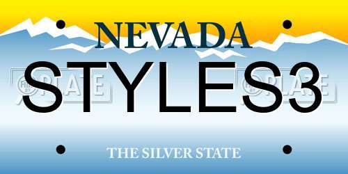 STYLES3 Nevada License Plate