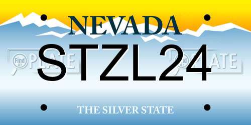 STZL24 Nevada License Plate