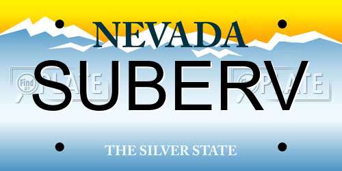 SUBERV Nevada License Plate