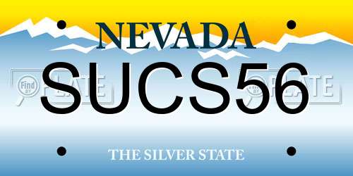 SUCS56 Nevada License Plate