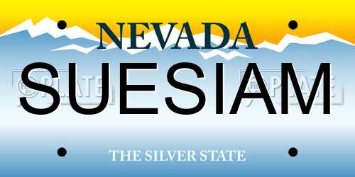 SUESIAM Nevada License Plate