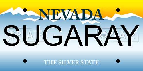 SUGARAY Nevada License Plate