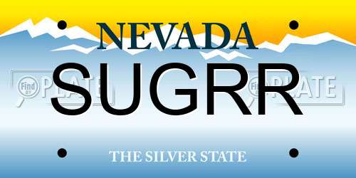 SUGRR Nevada License Plate