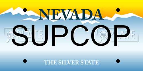 SUPCOP Nevada License Plate