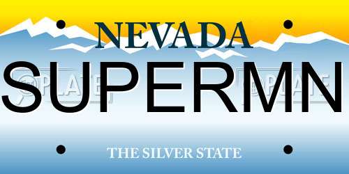 SUPERMN Nevada License Plate