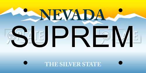 SUPREM Nevada License Plate