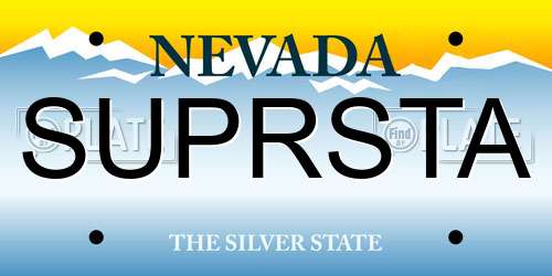 SUPRSTA Nevada License Plate