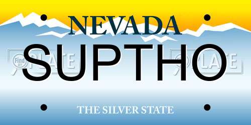SUPTHO Nevada License Plate