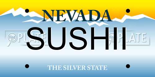 SUSHII Nevada License Plate