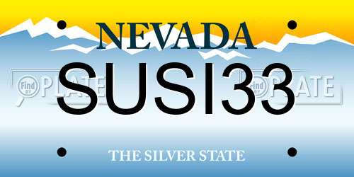 SUSI33 Nevada License Plate