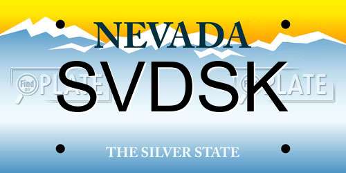 SVDSK Nevada License Plate