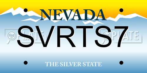 SVRTS7 Nevada License Plate