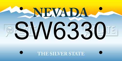 SW6330 Nevada License Plate