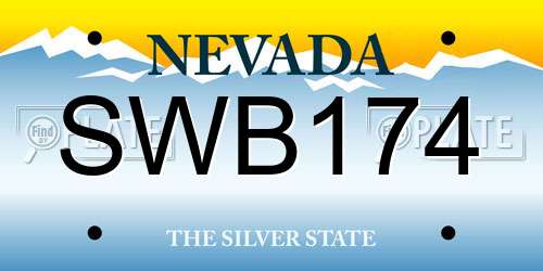 SWB174 Nevada License Plate
